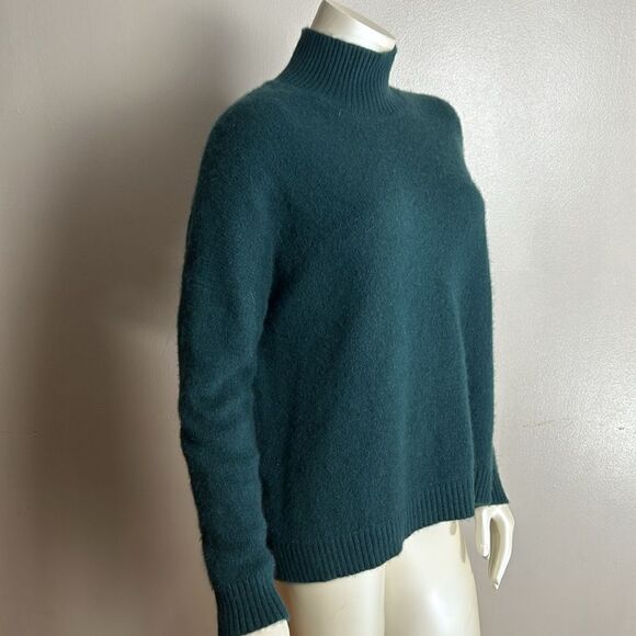 Women’s ANTONIO MELANI green sweater 100% cashmere mock neck size XL super soft - Picture 3 of 9
